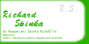 richard spinka business card